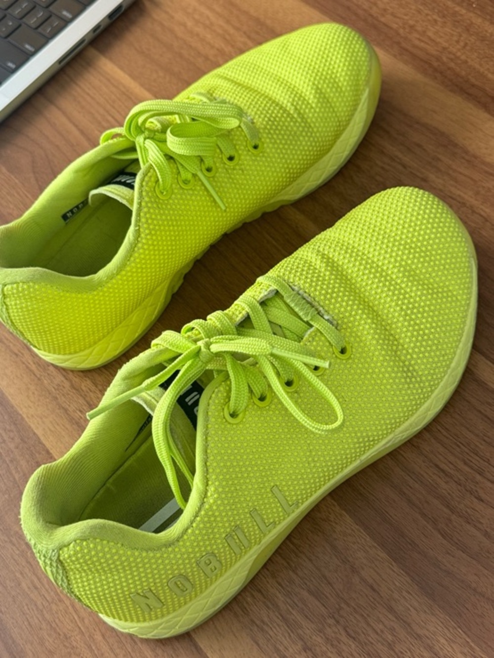 NOBULL Kids Neon Lime Knit Sneakers